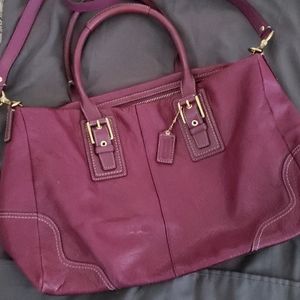 Coach Vintage Purple Leather Satchel